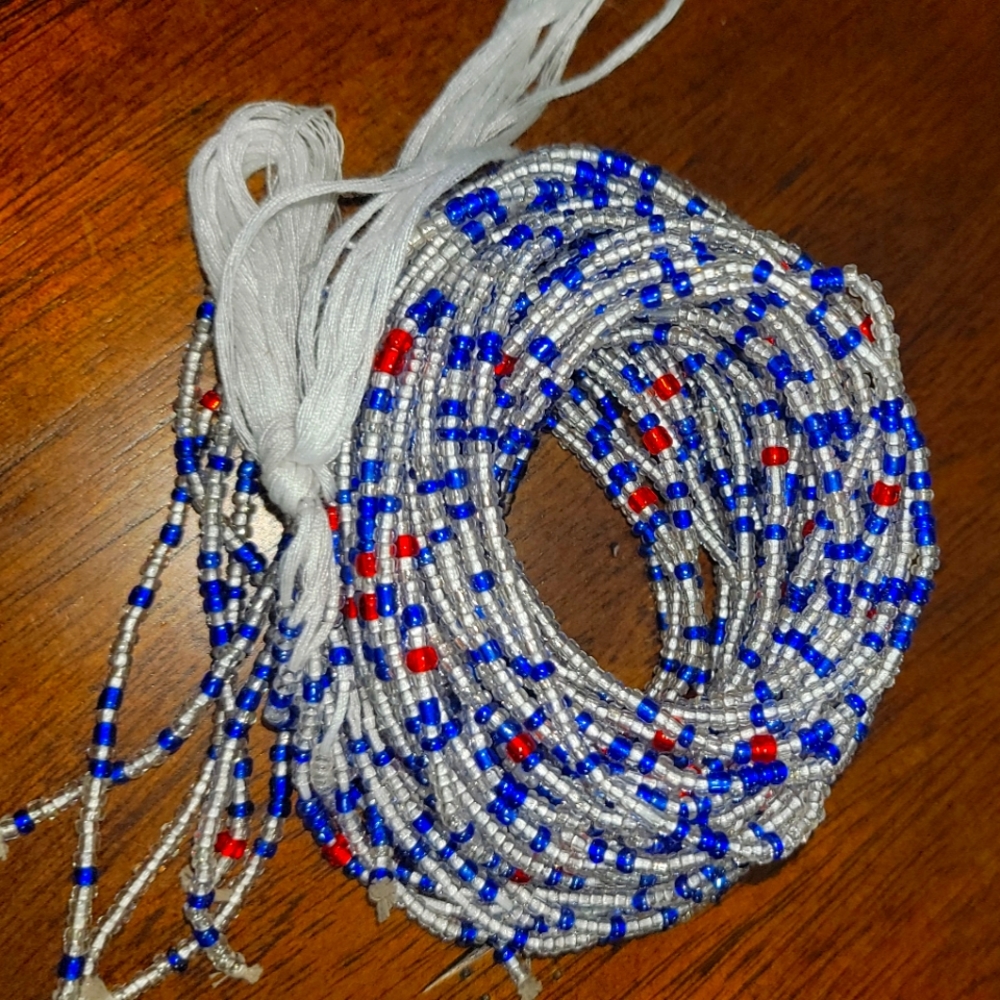 True Blue Belly Chain Waistbeads Jewelry Hand-Made View 3